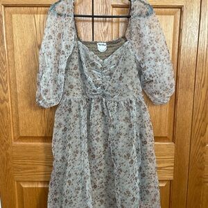 ARULA Dress - Brown and Brown Floral